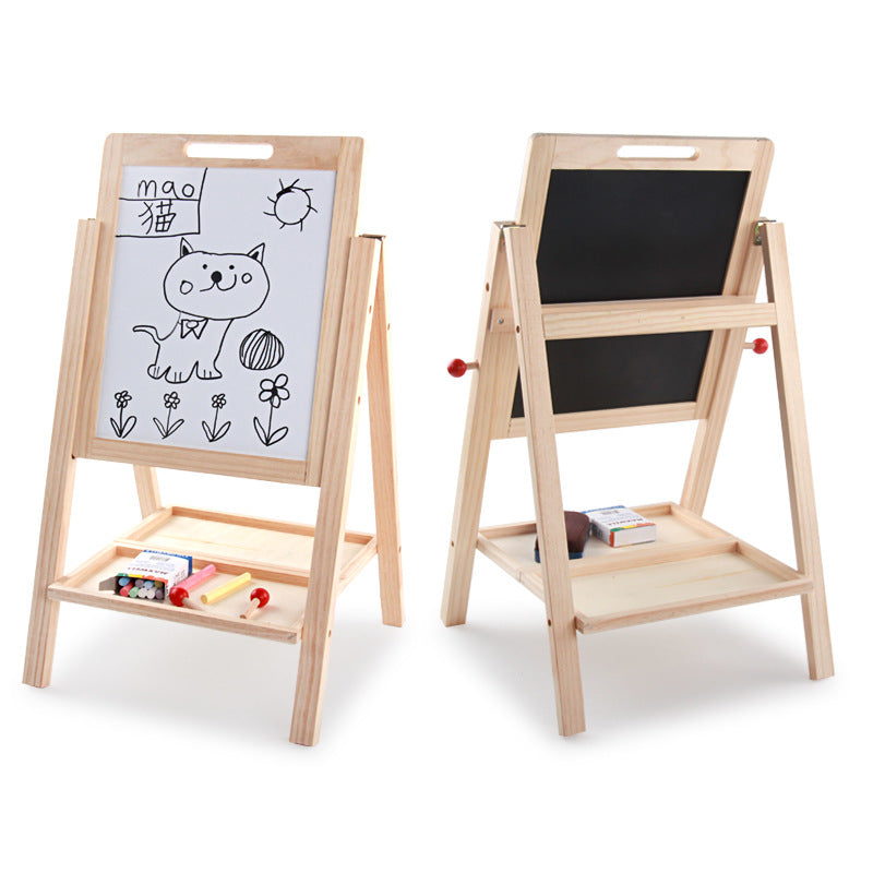 Kids Easel with Storage Shelf - Learning Toys for Drawing and Writing