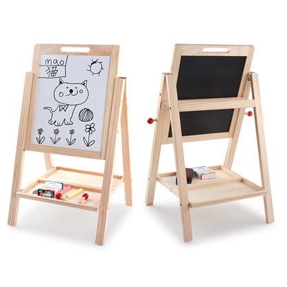 Kids Easel with Storage Shelf - Learning Toys for Drawing and Writing