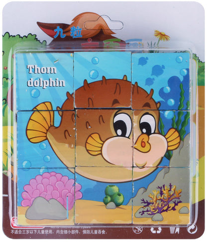 Pine Wood Building Blocks with Water-Based Paint for Toddlers