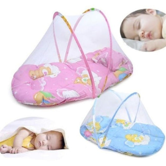 Portable Foldable Baby Bed with Mosquito Net and Sleeping Cushion - MAMTASTIC