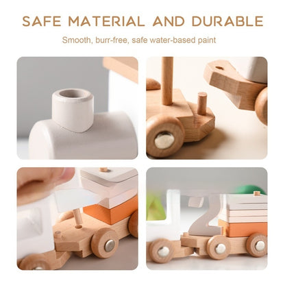 Charming Wooden Train Set for Preschoolers - Fun and Engaging Playtime