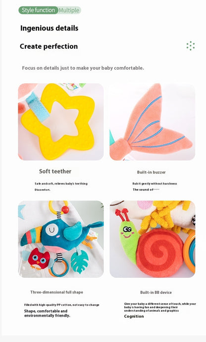 Baby Music Pulling Bell Doll Stroller Pendant Car Safety Seat Comfort Toy