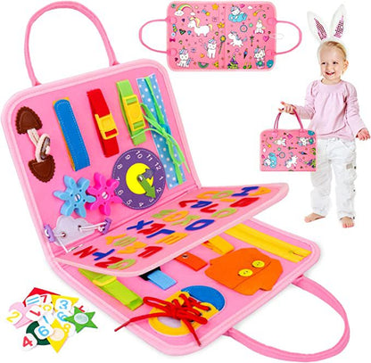 Toddler Learning Board For Fine Motor Skills - Pink 1pc - CJYD212477401AZ