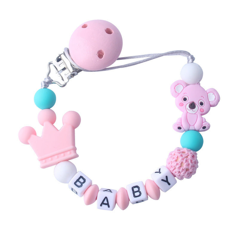 Cute Silicone Pacifier Chain with Beads - Safe and Durable Baby Teether - MAMTASTIC