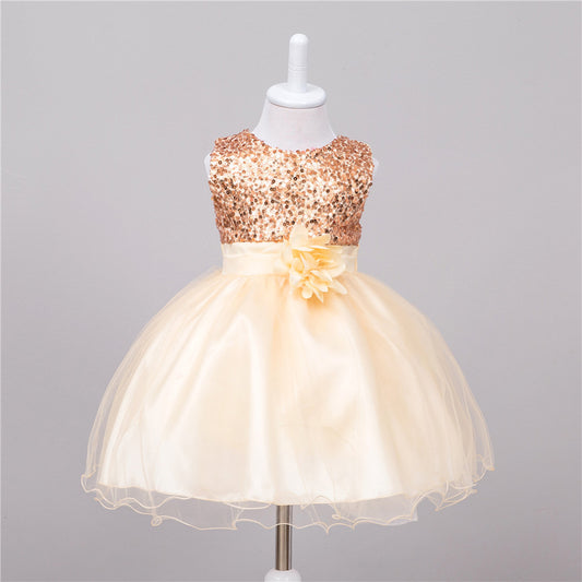 Baby Sequin Princess Dress for Flower Girl Wedding - MAMTASTIC