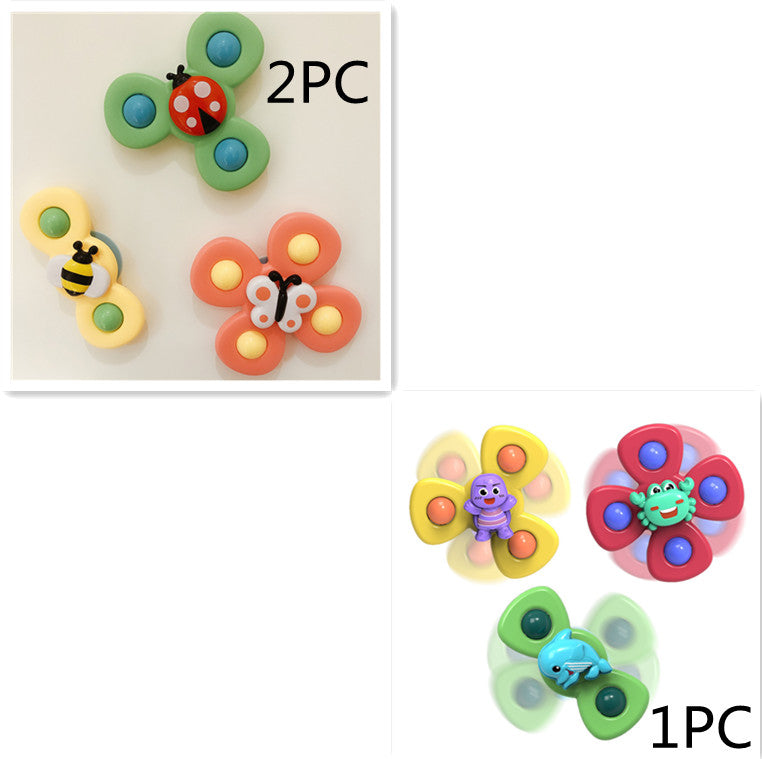 Cute Insect Spinner Bath Toys for Babies - Suction Cup Toys for Bath Time Fun