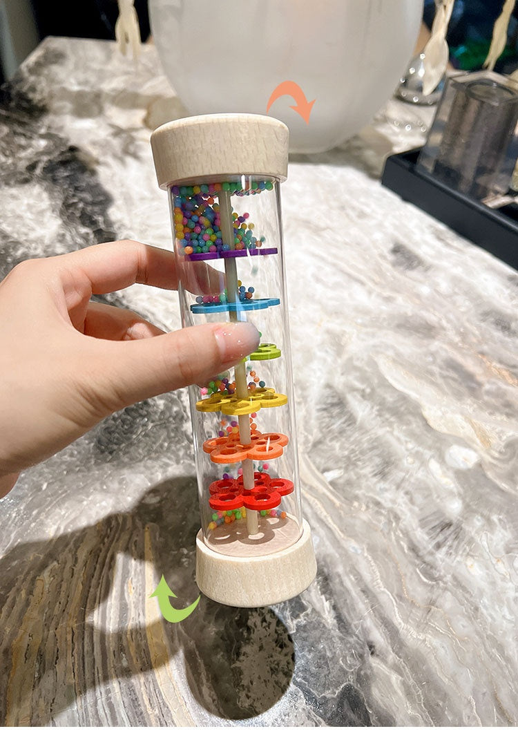 Wooden Rain Sound Tube for Babies and Toddlers