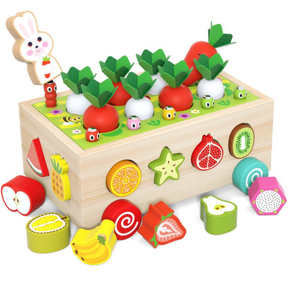 Wooden Shape Sorter Toy for Toddlers - Educational Toy