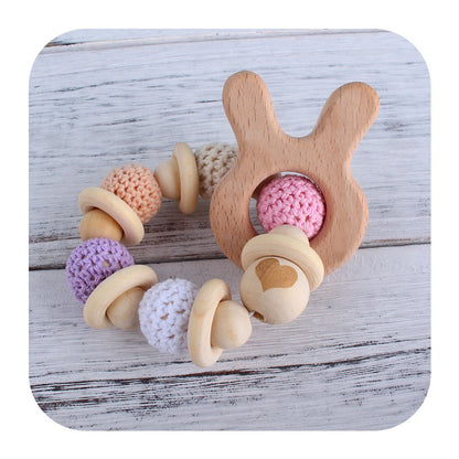 Beech Wood Animal Teether Bracelet - MAMTASTIC