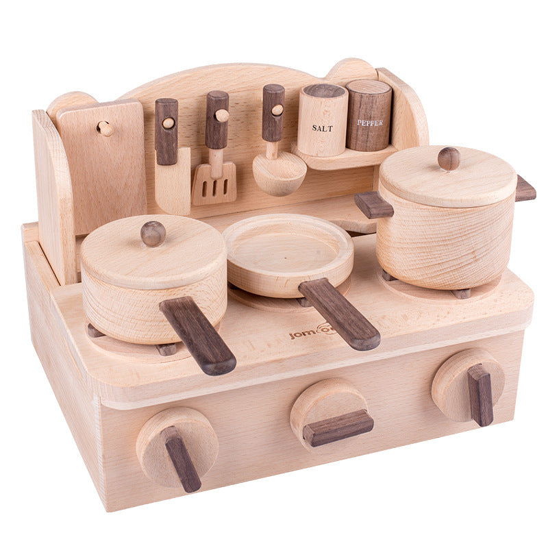 Childrens Wooden Simulated Kitchen Play Set - MAMTASTIC