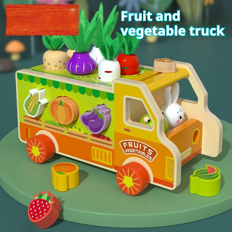 Wooden Shape Sorter Toy For Toddlers - Vending Car - CJYZ231300908HS