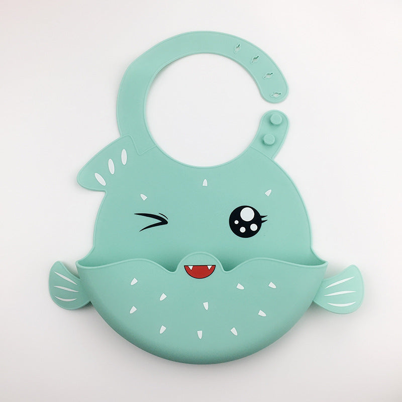 Silicone Baby Bib with Food Catchment Pocket - MAMTASTIC