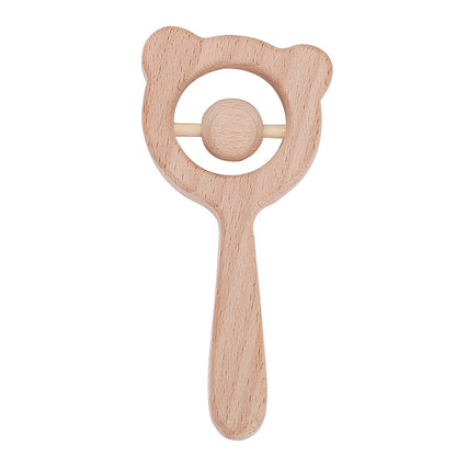 Natural Wooden Baby Rattle For Teething - 4style - CJJJJTJT55638-4style