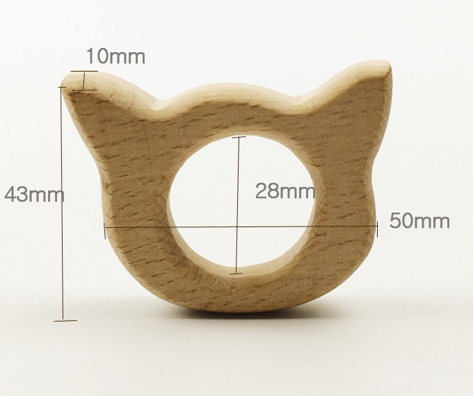 Natural Beech Wood Baby Teether - Safe and Eco-Friendly, Perfect for Teething Relief - MAMTASTIC