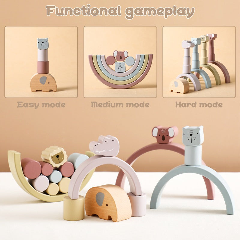 Wooden Elephant Balance Toy for Toddlers and Babies - MAMTASTIC