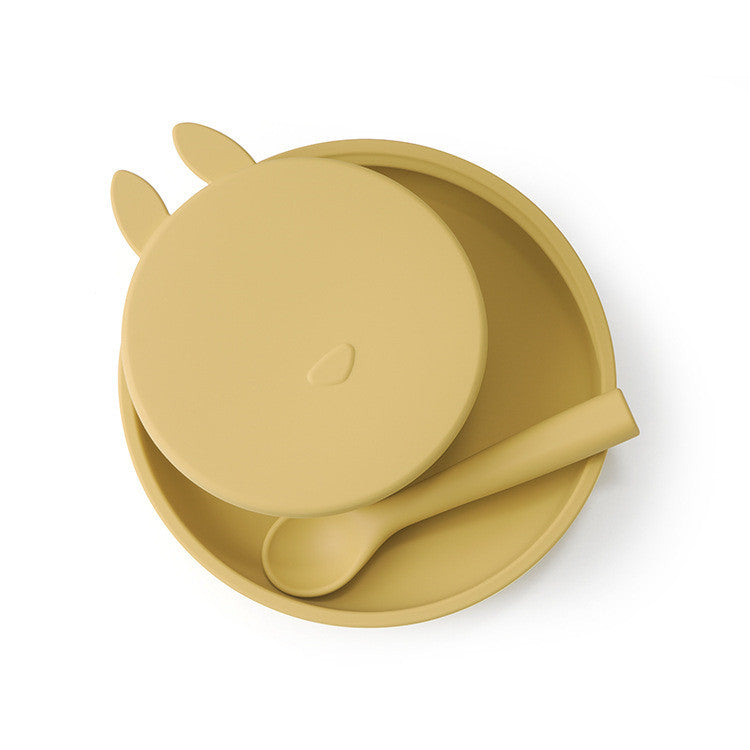 Silicone Baby Dinner Plate and Rabbit Bowl Set - MAMTASTIC