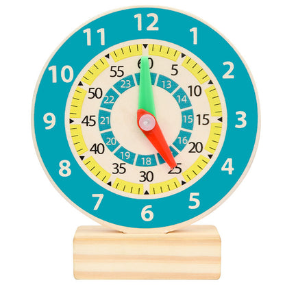 Image of Wooden Clock Toy For Toddlers To Learn Time - Wooden clock - CJYZ156129501AZ