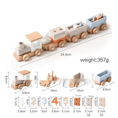 Wooden Train Toy For Toddlers - Wooden Train - CJYD200683401AZ