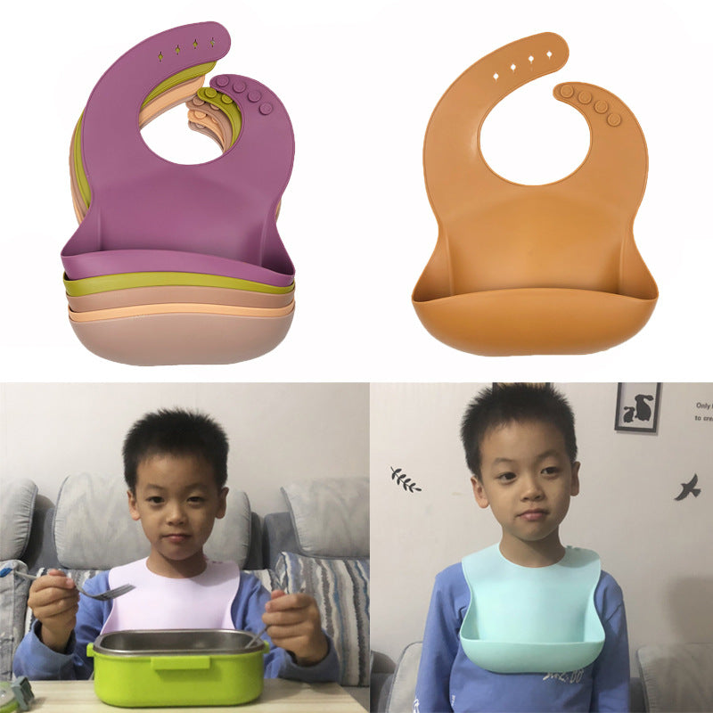 Waterproof Silicone Bib with Food Catcher for Babies - MAMTASTIC