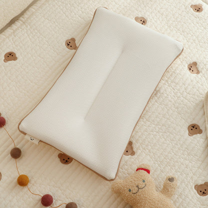 Breathable Sweat-Absorbing Baby Pillow with Embroidery for Flat Head Shaping - MAMTASTIC