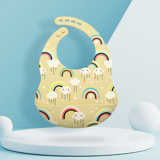 Waterproof Silicone Baby Bib with Food Catcher - MAMTASTIC