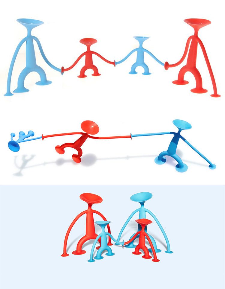 Silicone Suction Toys for Kids - Animal and Human Figures