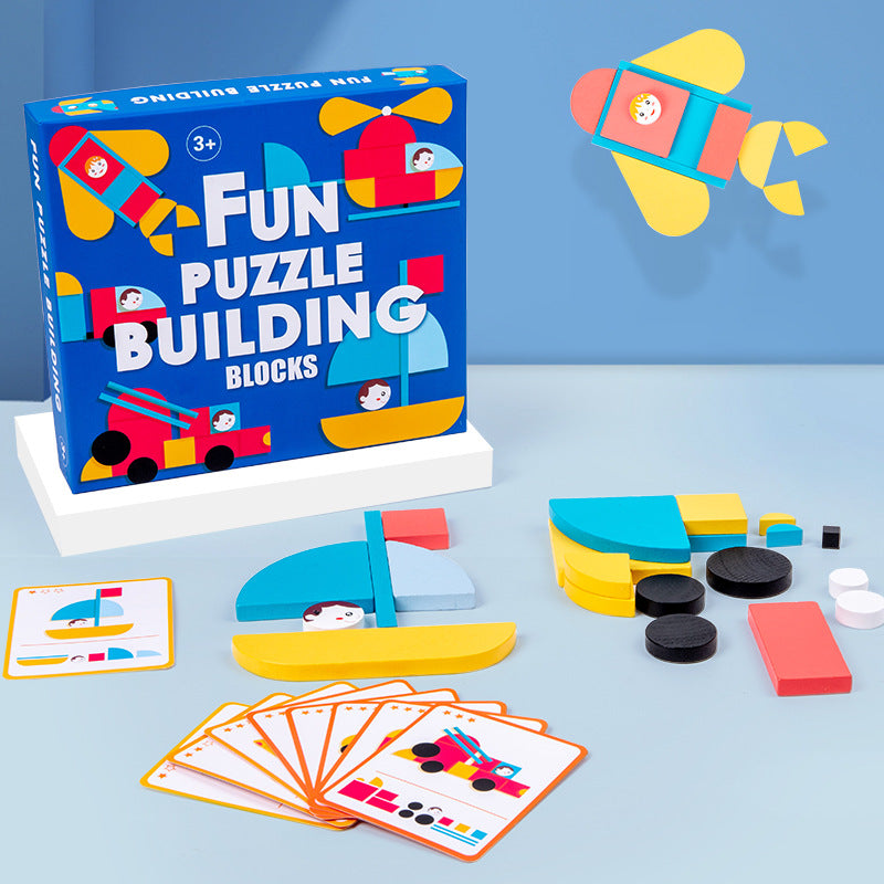 Fun Shape Recognition Puzzle for Kids with Colorful Blocks