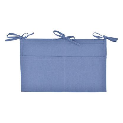 Linen Hanging Storage Bag with Two Compartments - Nursery Organizer for Baby Essentials - MAMTASTIC