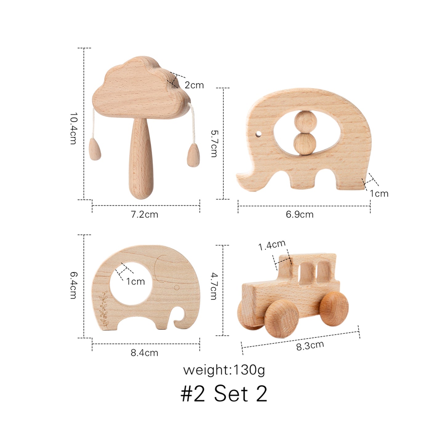 Image of Montessori Wodden Toys For Infants And Toddlers - Set2 - CJJT174540102BY