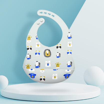 Waterproof Silicone Baby Bib with Food Catcher - MAMTASTIC