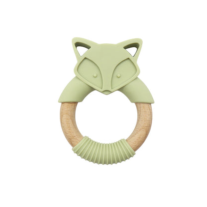 Silicone Wood Fox Baby Teether and Molar Stick - MAMTASTIC