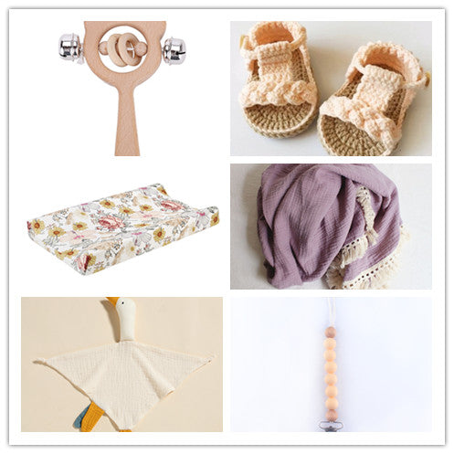 Natural Wooden Baby Rattle For Teething - Set - CJJJJTJT55638-Set