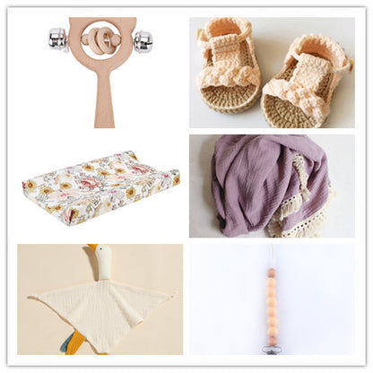 Natural Wooden Baby Rattle For Teething - Set - CJJJJTJT55638-Set