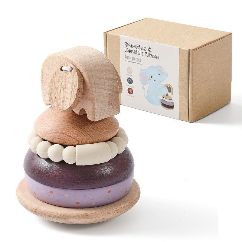 Best Baby Stacking Toy For Fine Motor Skills - Silicone Ring - CJYZ234917802BY