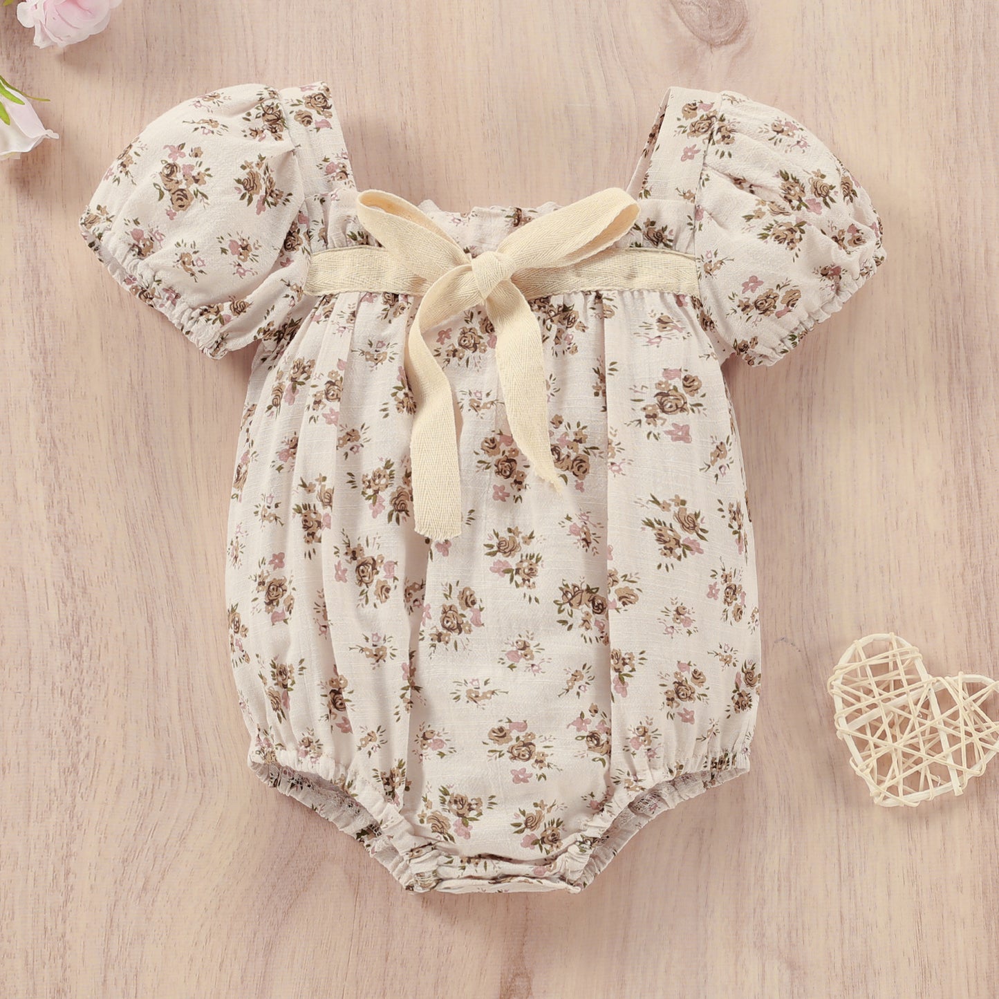 Cute Floral Baby Girl Jumpsuit - Summer Cotton Dress for Toddlers - MAMTASTIC