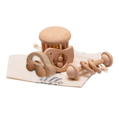 Baby Cartoon Intellectual Development Wooden Unpainted Toy - Picture color - CJJT145846701AZ