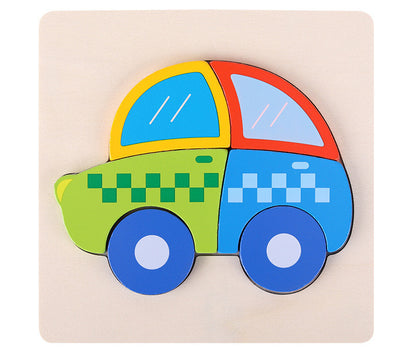 Children's Three Dimensional Wooden Puzzle - Automobile - CJYZ171002701AZ