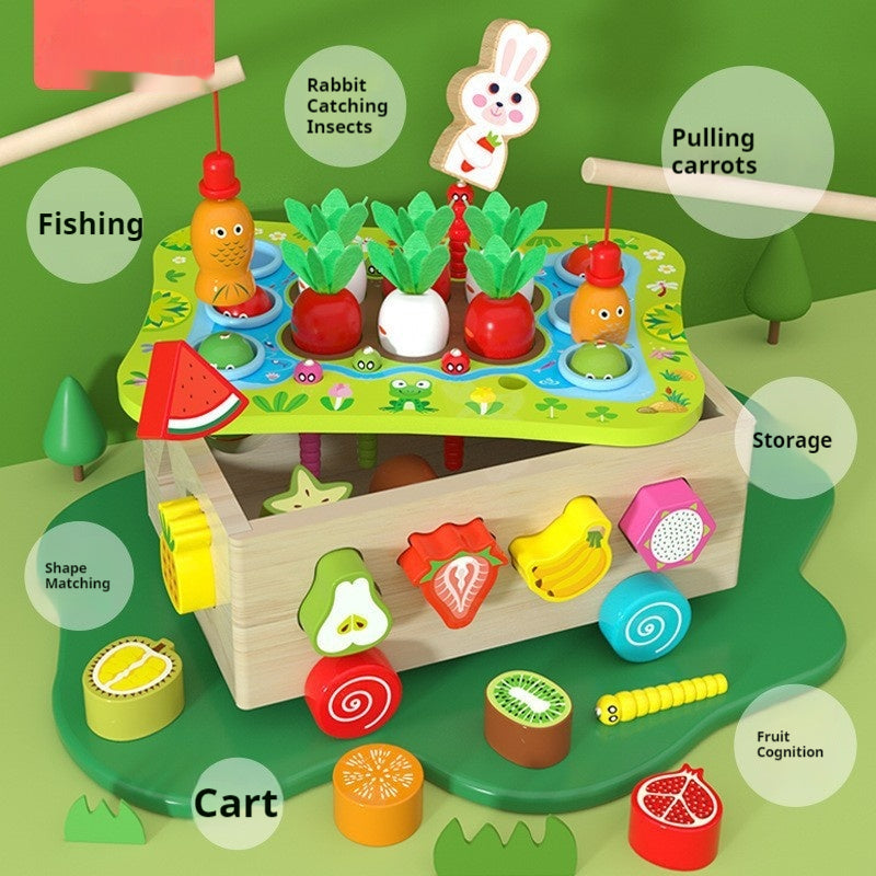 Wooden Shape Sorter Toy For Toddlers - Orchard Intelligence Car - CJYZ231300911KP