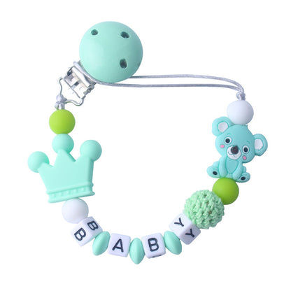 Cute Silicone Pacifier Chain with Beads - Safe and Durable Baby Teether - MAMTASTIC