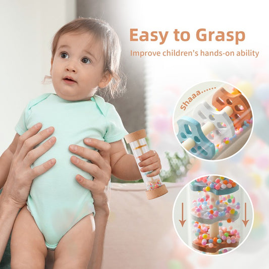 Sensory Baby Toy with Colorful Beads and Gentle Sounds
