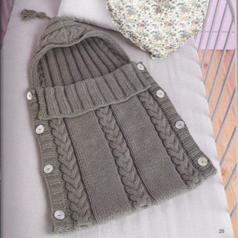 Hooded Baby Sleeping Bag with Wooden Buttons - Warm and Cozy for Infants - MAMTASTIC