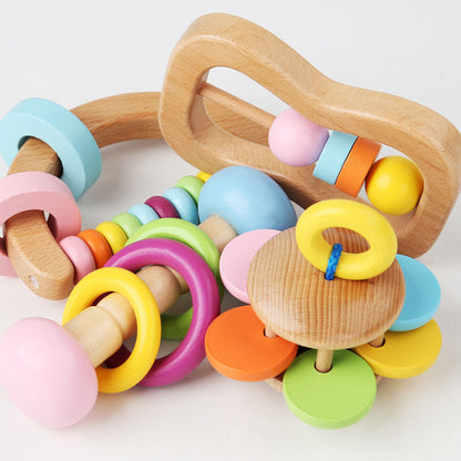 Baby Toys: Sensory and Developmental Wooden Rattles
