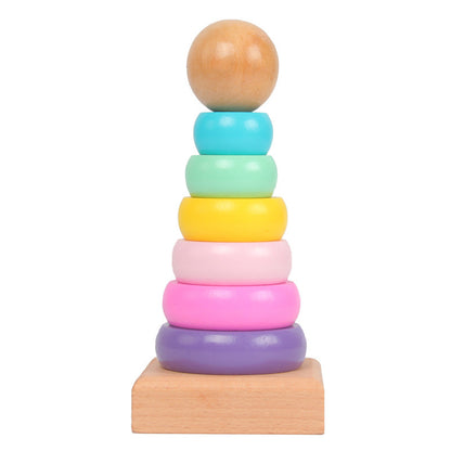 Colourful Stacking Ring Tower Blocks for Toddlers and Babies - MAMTASTIC
