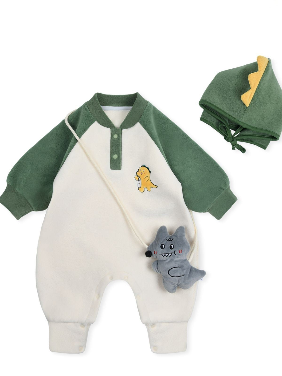 Pink Baby Jumpsuit with Detachable Hood - Cozy and Stylish