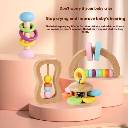 Infant Toys: Colorful and Fun Wooden Rattles