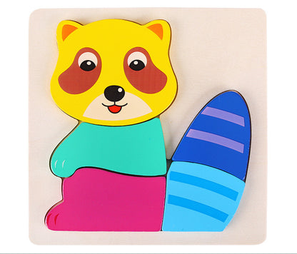 3d Wooden Puzzle For Toddlers - Procyon lotor - CJYZ171002710JQ