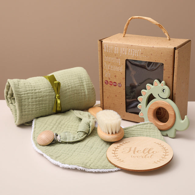 Toy and Swaddle Wrap Gift Set with Baby Milestones - MAMTASTIC