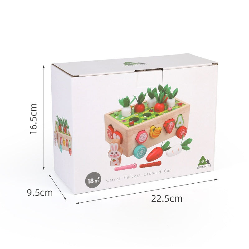 Wooden Shape Sorter Toy For Toddlers - Farm Orchard English - CJYZ231300913MN