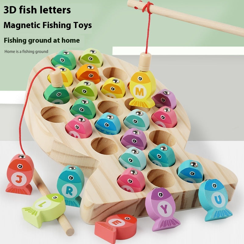 Wooden Magnetic Fishing Game for Toddlers: Educational Fun for Preschoolers