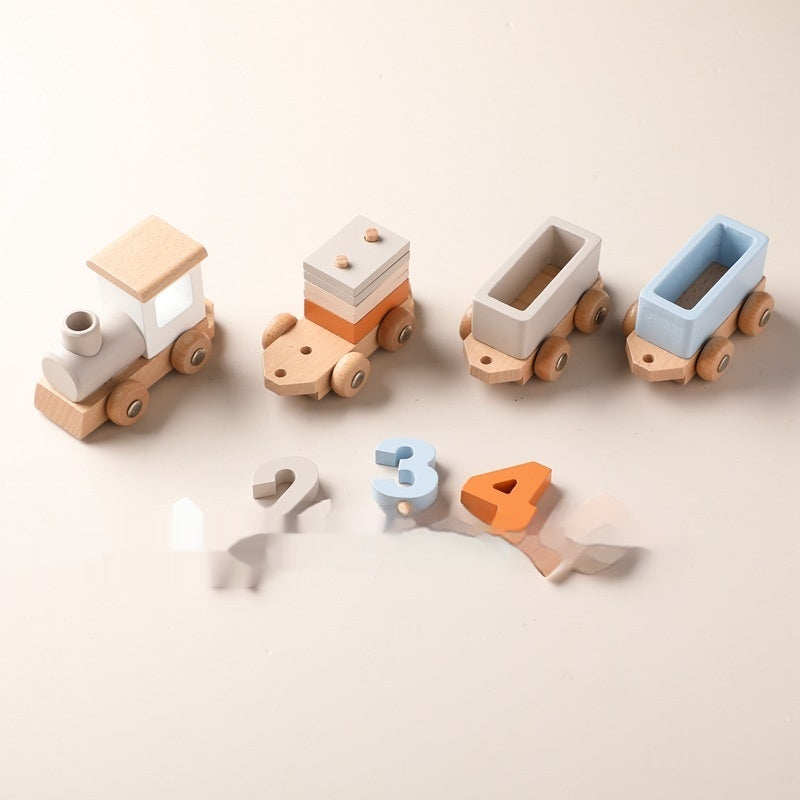 Charming Wooden Train Set for Preschoolers - Fun and Engaging Playtime